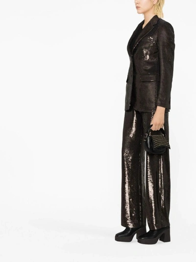 Shop Golden Goose Single-breasted Sequin Blazer In Black