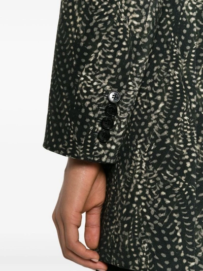 Isabel Marant Single-breasted Abstract-print Blazer In Black