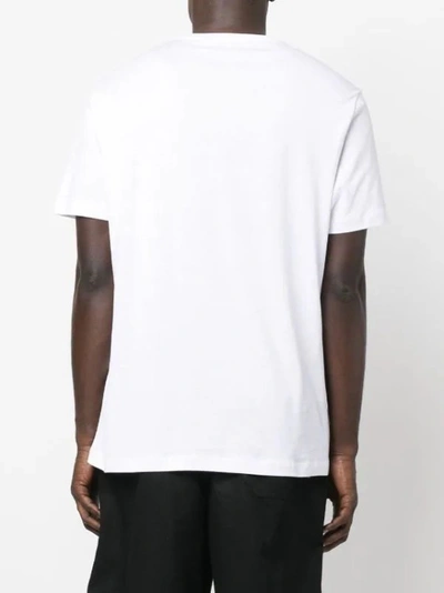 Shop Versace Graphic-print Cotton T-shirt In White