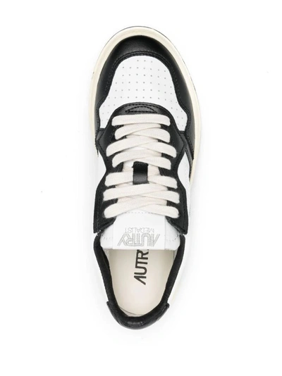 Autry Classic White Sneakers With Leather Detailing In White