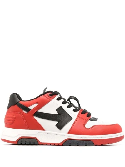 Shop Off-white Out Of Office Low-top Red Sneakers In White