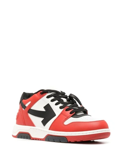 Shop Off-white Out Of Office Low-top Red Sneakers In White
