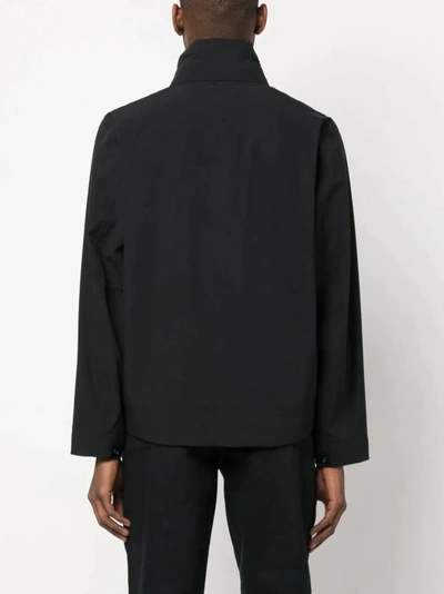 Shop Stone Island High-neck Zip-up Jacket In Black