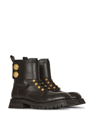 Balmain Ranger Army Boots In Black