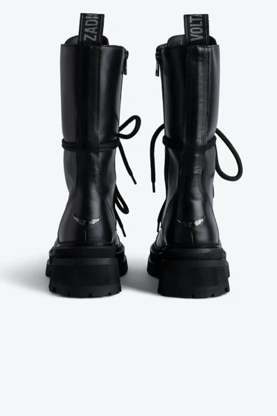 Shop Zadig & Voltaire Ride Lace-up Boots In Black