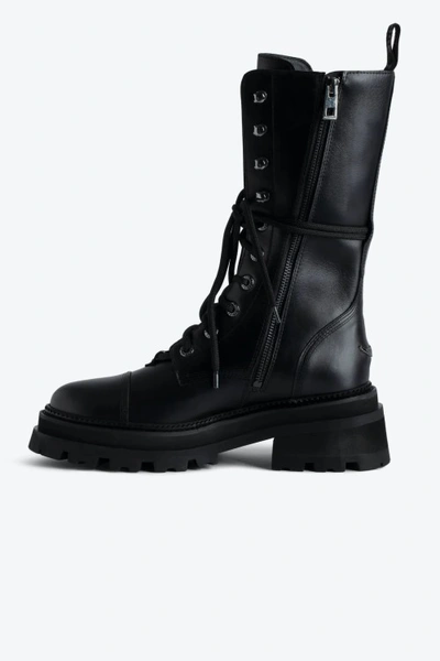 Shop Zadig & Voltaire Ride Lace-up Boots In Black