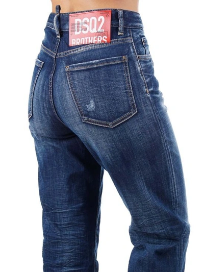 Shop Dsquared2 High-rise Straight-leg Denim Jeans In Black