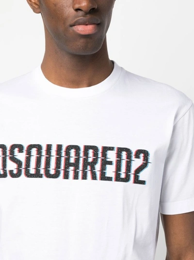 Shop Dsquared2 Logo-print Short-sleeve T-shirt In White