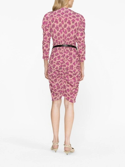 Shop Isabel Marant Celina Graphic-print Dress In Pink