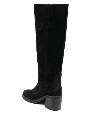 Isabel Marant Seenia Suede Knee-high Boots In Black