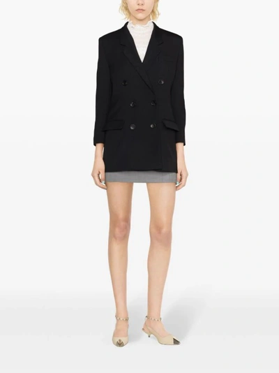 Shop Isabel Marant Robine Double-breasted Cotton Blazer In Black