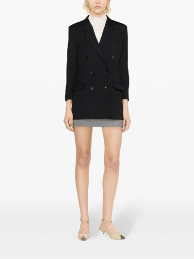 Isabel Marant Fevim Wool Double-breasted Blazer In Black