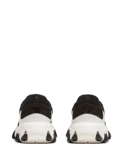 Shop Balmain B-east Low-top Black/off-white Sneakers
