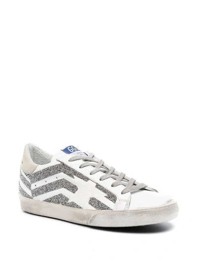 Golden Goose Super-star Flag-motif Low-top Sneakers In White