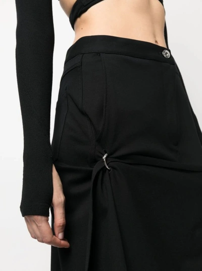 Shop Jw Anderson Asymmetric Draped Skirt In Black