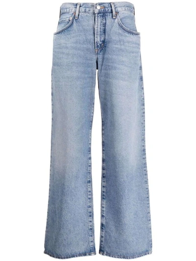 Shop Agolde Fusion Organic Cotton Denim Jeans In Blue