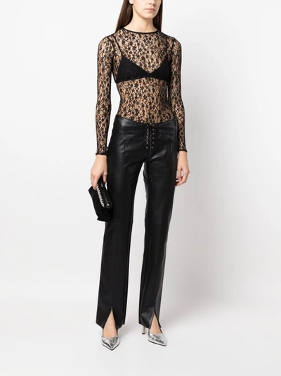 Isabel Marant Long-sleeved Lace Top In Grey