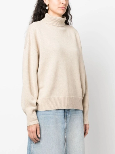 Shop Isabel Marant Roll-neck Jumper With Cashmere In Neutrals