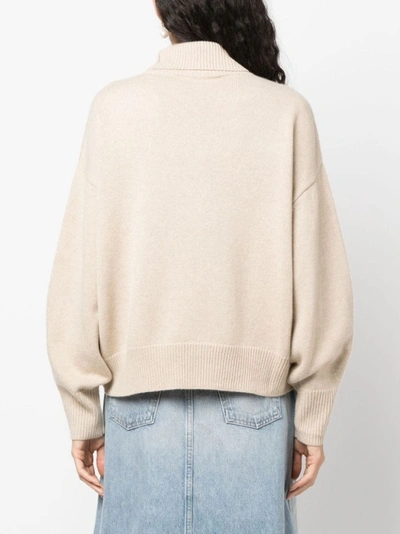Shop Isabel Marant Roll-neck Jumper With Cashmere In Neutrals