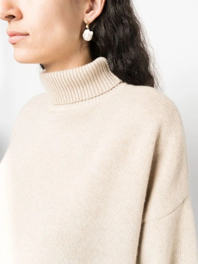 Shop Isabel Marant Roll-neck Jumper With Cashmere In Neutrals