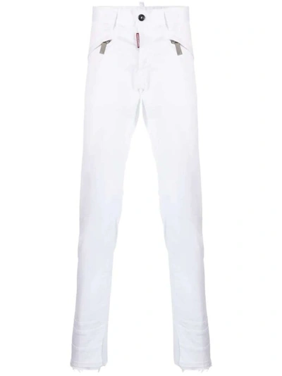 Shop Dsquared2 Zip-pockets Trousers In White