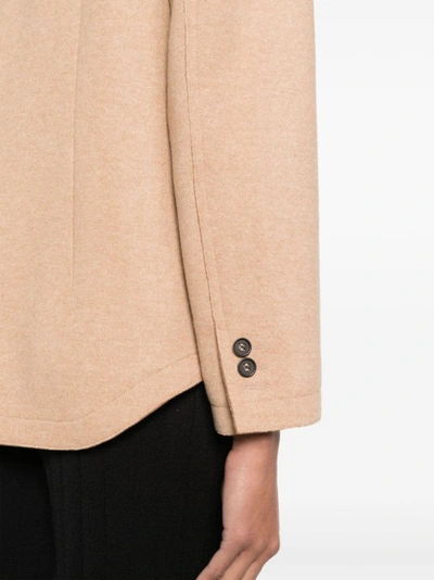 Shop Lorena Antoniazzi Single-breasted Wool-cashmere Jacket In Neutrals