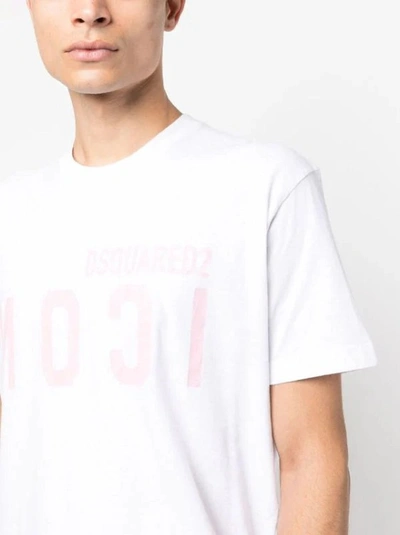 Shop Dsquared2 Mirrored-logo T-shirt In White