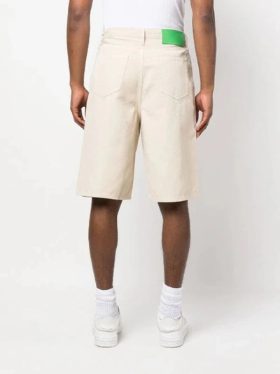 Shop Off-white Wave Off Canvas Shorts In Neutrals