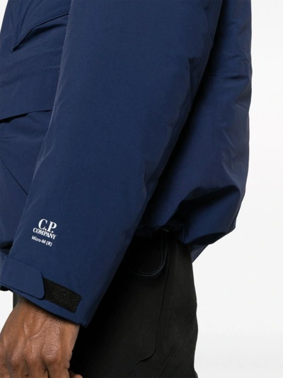 Shop C.p. Company Logo-print Cargo-pocket Jacket In Black