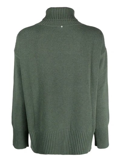 Lorena Antoniazzi Roll-neck Piped-trim Detail Jumper In Grey