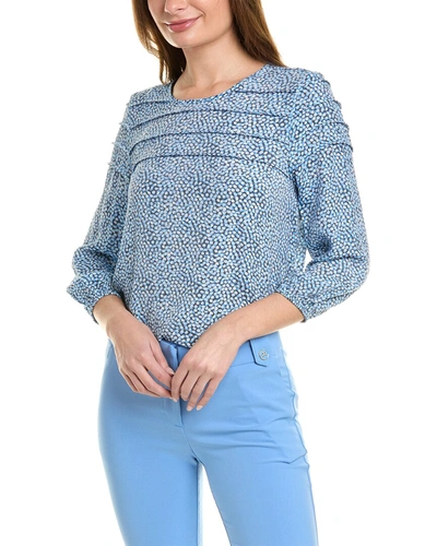 Shop Nanette Lepore Printed Top In Blue