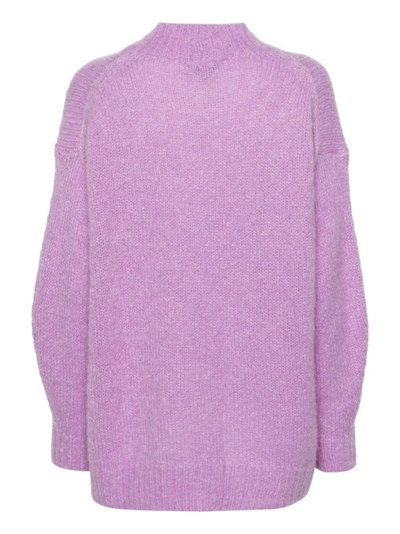 Shop Isabel Marant Idol Ribbed Knitwear Jumper In Purple