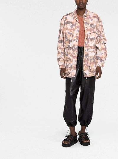 Shop Isabel Marant Elize Camouflage-print Cotton Jacket In Neutrals