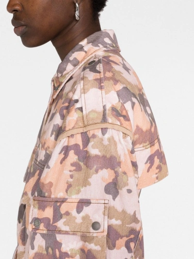 Isabel Marant Elize Camouflage-print Cotton-twill Jacket In Neutrals