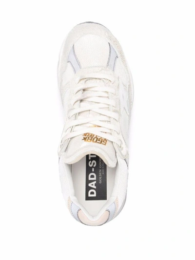 Golden Goose Running Dad Textured Sneakers In White