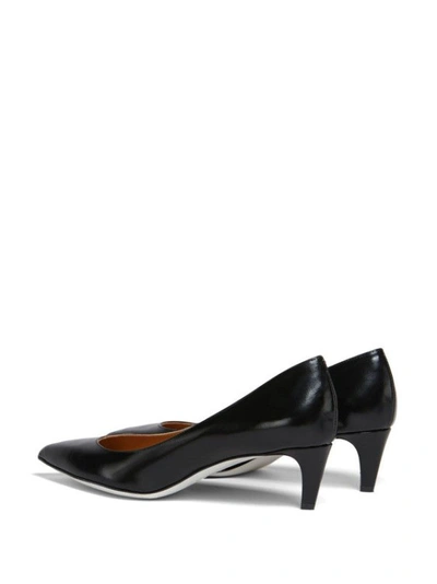 Shop Marni Contrasting Outsole Mid-heel Pumps In Black