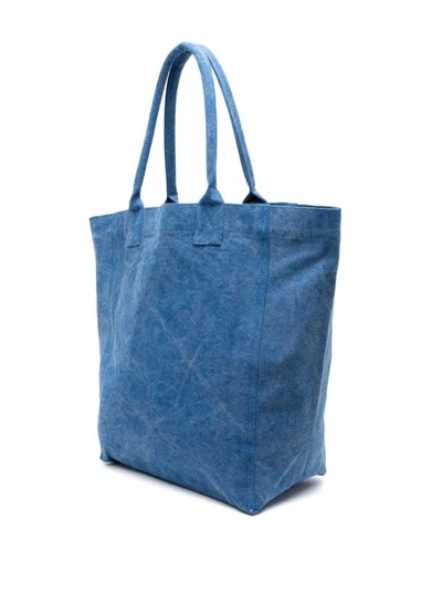 Shop Isabel Marant Logo-print Tote Bag In Blue