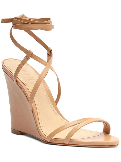 Shop Schutz Deonne Womens Nappa Open Toe Wedge Sandals In Multi