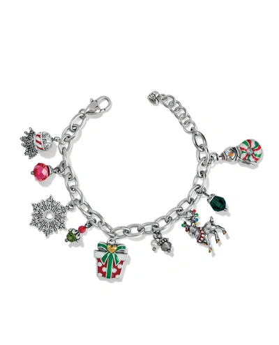 Shop Brighton Very Merry Christmas Bracelet In Silver In Green