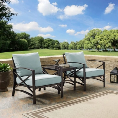Crosley Furniture Kaplan 3-piece Outdoor Chat Set