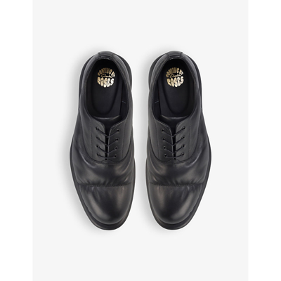 Shop Martine Rose X Clarks Women's Black Leather Quilted-leather Oxford Shoes