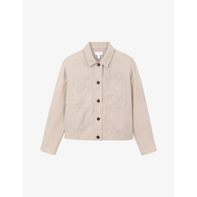 Shop The White Company Women's Flax Patch-pocket Relaxed-fit Linen Jacket