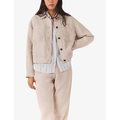 Shop The White Company Women's Flax Patch-pocket Relaxed-fit Linen Jacket