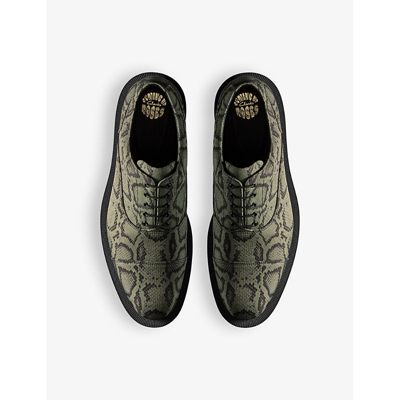 Shop Martine Rose X Clarks Women's Green Textile Recycled-polyester Oxford Shoes