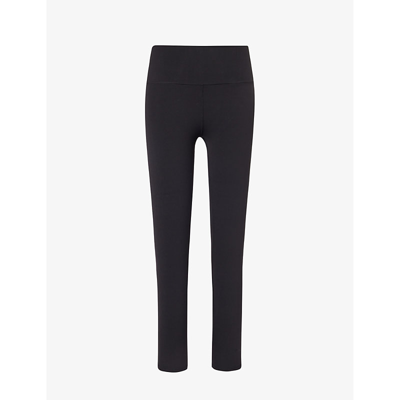 Shop Vuori Women's Black Bliss Brand-patch Stretch-recycled Polyamide Leggings