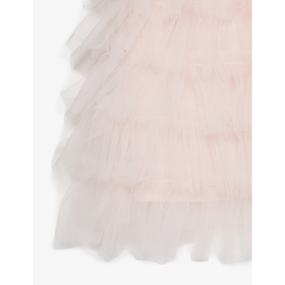 Tutu Du Monde Ruffle-trim Bead-embellished Cotton Dress 3-24 Months In Pink Cloud