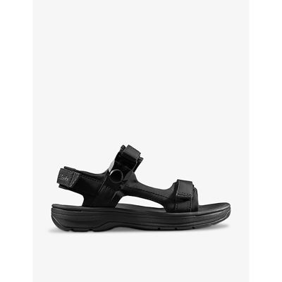 Shop Martine Rose X Clarks Chunky-sole Textile Sandals In Black Textile