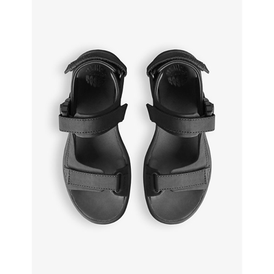 Shop Martine Rose X Clarks Chunky-sole Textile Sandals In Black Textile