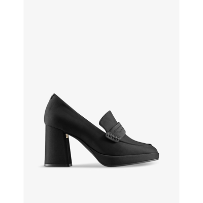 Shop Martine Rose X Clarks Womens Black Textile Recycled-polyester Heeled Loafers