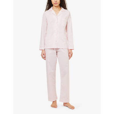 Shop The Nap Co Women's Pastel Relaxed-fit Cotton-poplin Pyjamas
